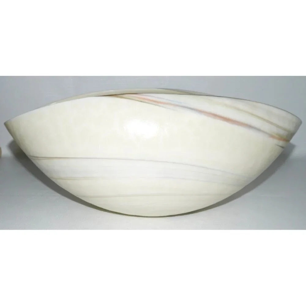 MURANO Venezia beige opalescence glass decorative bowl made in Italy 12.5 x 6.5